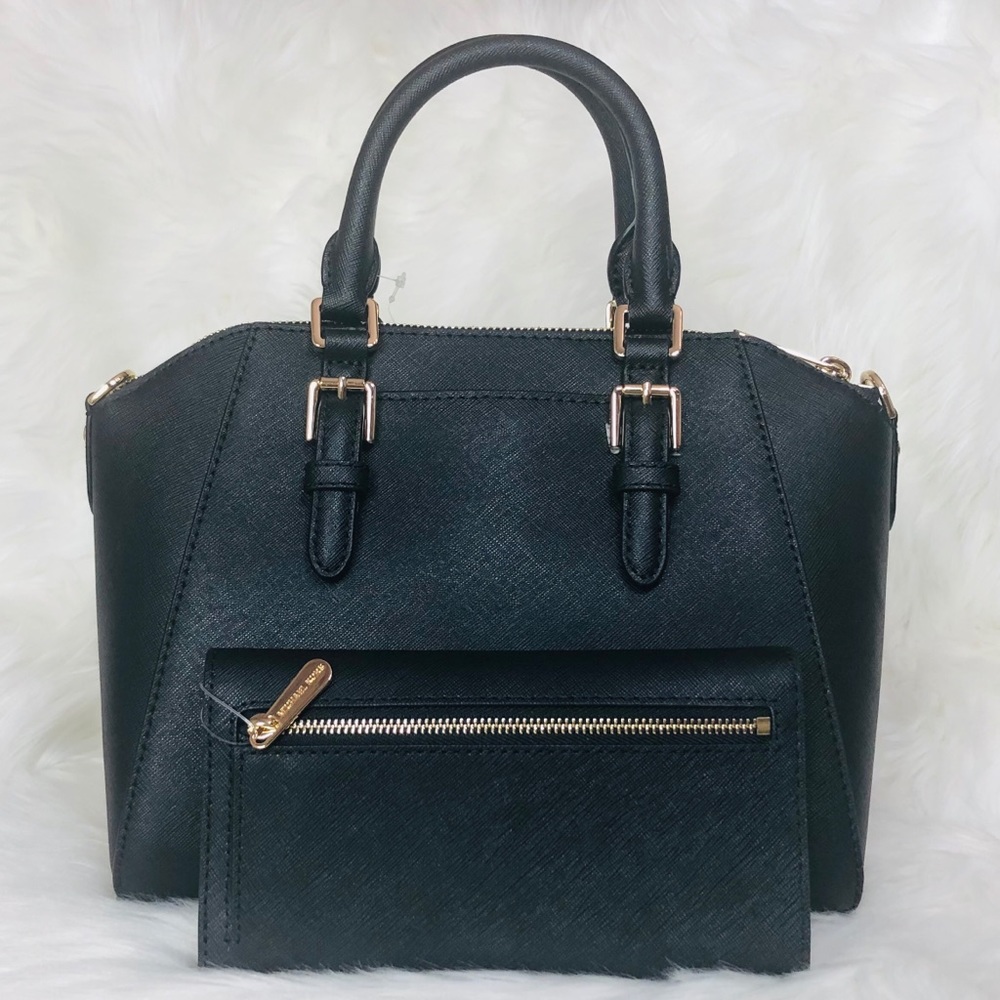 3PCS Michael Kors Ciara MD Stud Satchel Wallet Set - Picture 4 of 8